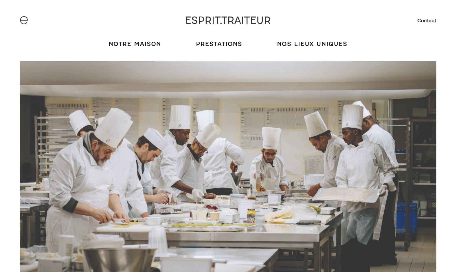 Page d’accueil du site Esprit Traiteur